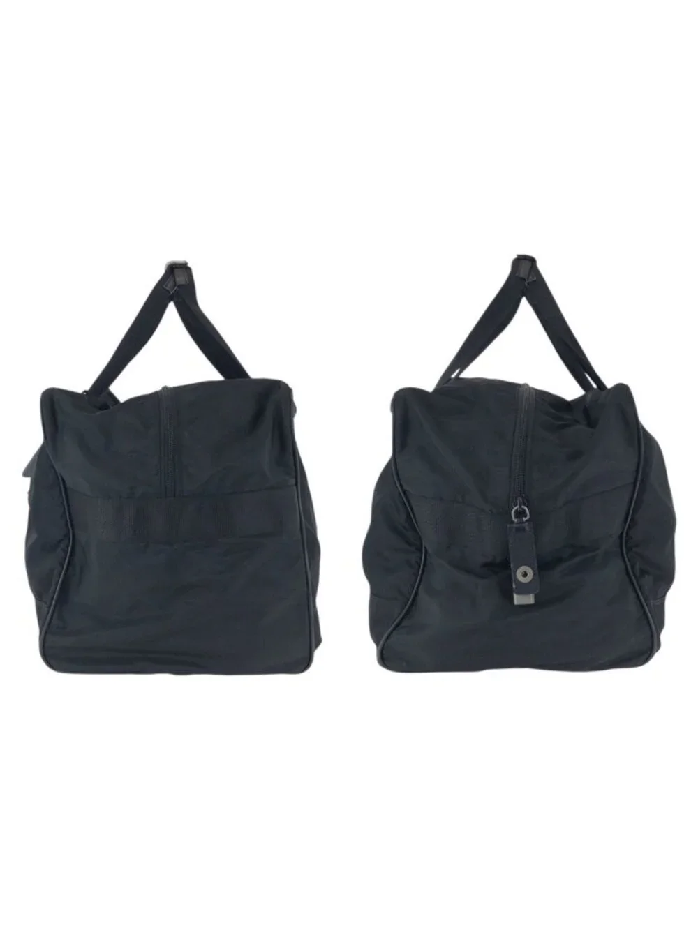 Prada Tessuto Saffiano Black Nylon Leather Boston